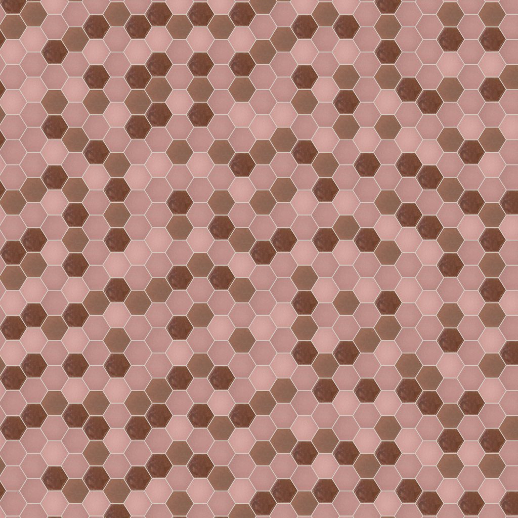 Qualis Ceramica Hamptons Collection Confetti Mosaic Pink