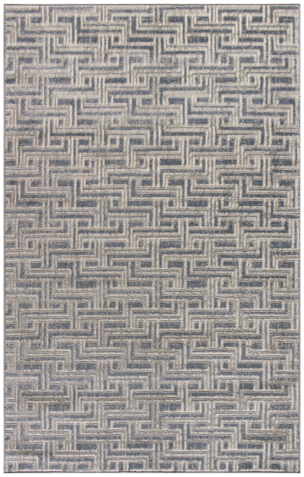 Nourison Home Nourison Serenity Home SRH04 3'11" x 5'11" Blue Ivory Modern Indoor Rug