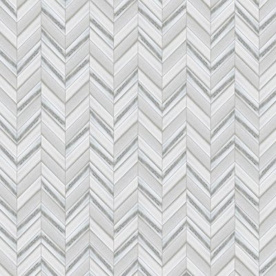 Marble Systems Skyline Vein Cut Honed Chevron Waterjet Marble Mosaic 13x10 - Skyline Vein Cut - 13" x 10" x 3/8"