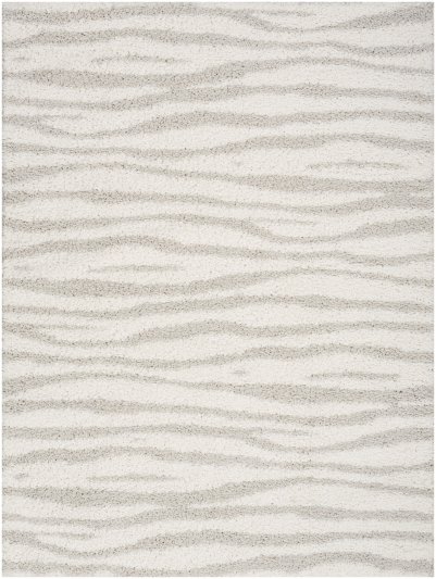 Nourison Home Nourison Modern Shag MMD05 5'3" x 7' Ivory Grey Modern Indoor Rug - 5'3" x 7'