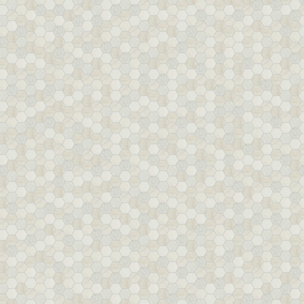 MSI Arabescato Venato 2" Hexagon Honed - White-Warm