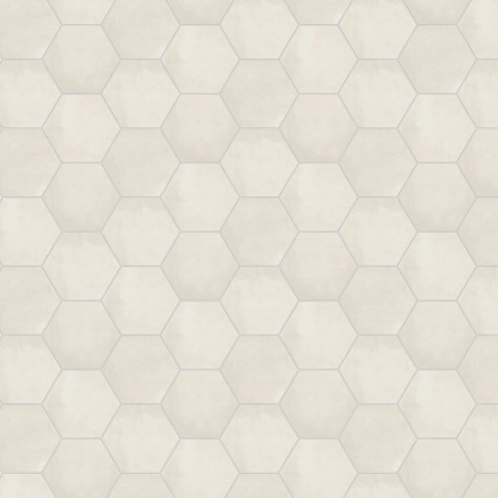 Daltile Scrapbook Album White, Hexagon, 8X9, Matte - Album White