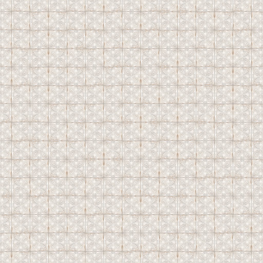 Marble Systems Floral Outline 110 Matte Terracotta Tile 4x4 - Floral Outline 110