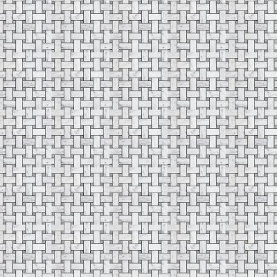 Marble Systems White Carrara Bardiglio Polished Basket Weave Marble Mosaic 12x12 - White Carrara Bardiglio - 12" x 12" x 3/8"