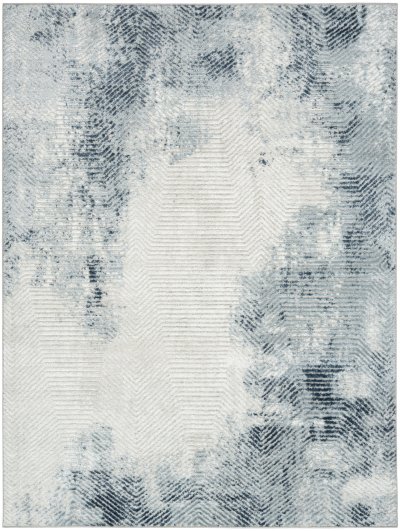 Nourison Home Nourison Dekor DEK04 2' x 4' Grey Navy Modern Indoor Rug - 4' x 6'