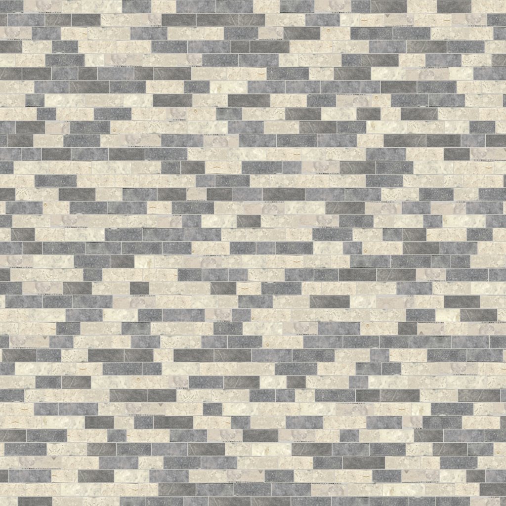Qualis Ceramica Riviera Tileworks Chelsea White Grey Broken Brick Marble Interlocking Mosaic