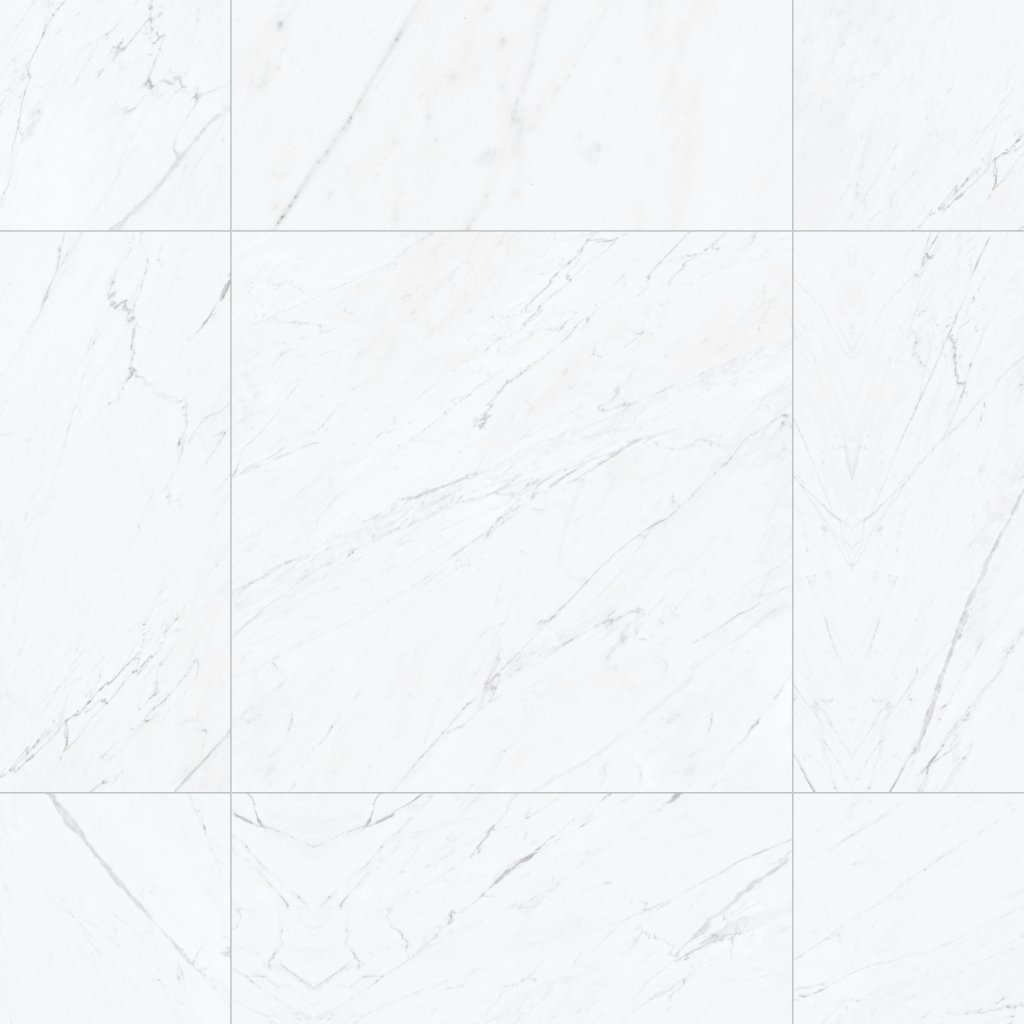 Daltile Marble Attaché Lavish Diamond Carrara, Square, 32X32, Matte - Diamond Carrara