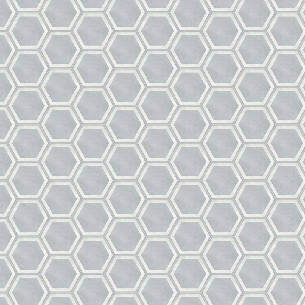 Qualis Ceramica Form 7" Hexagon Frame Tide