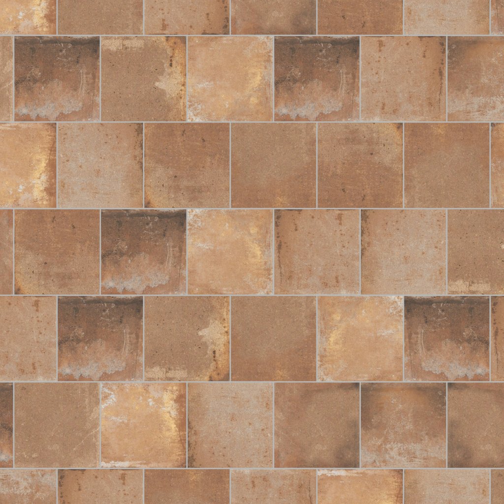Daltile Metro Impressions Brownstone Cotto, Square, 10X10, Mixed - Brownstone Cotto