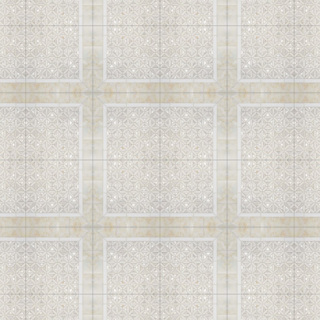 Marble Systems Dolomite, Shell Polished Joie Marble Mosaic 12x12 - Dolomite, Shell