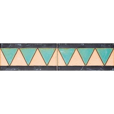 Marble Systems 113 A Glazed Triangle Ceramic Border Tiles 3x6 - 113 A - 3" x 6" x 3/8"