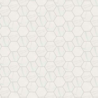 Marble Systems Carrara Honed Hexagon Marble Look Porcelain Mosaic 12x16 1/3 - Carrara - 12" x 16 1/3" x 25/64"
