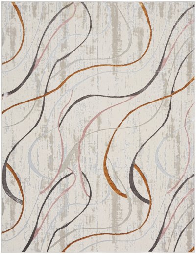 Nourison Home Nourison Glitz GLZ01 2'3" x 7'6" Ivory Multicolor Modern Indoor Rug - 7'10" x 9'10"