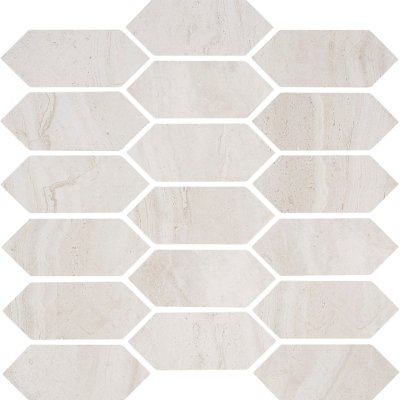 Qualis Ceramica Timeless Soul Ivory Picket Mosaic - 12"x12"