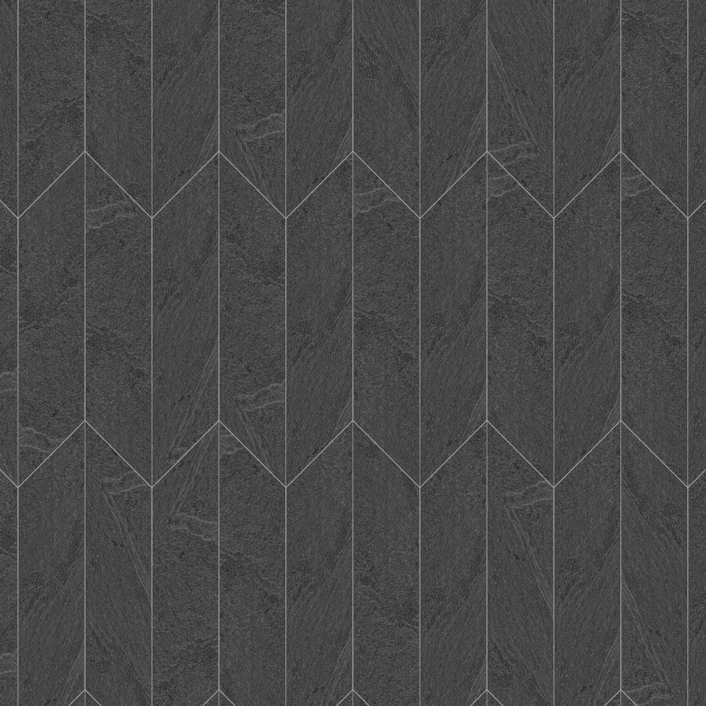 Marble Systems Dark Flow Matte Gramma 66 Dx Stone Look Porcelain Accent Tiles 15 7/16x7 43/64 - Dark Flow