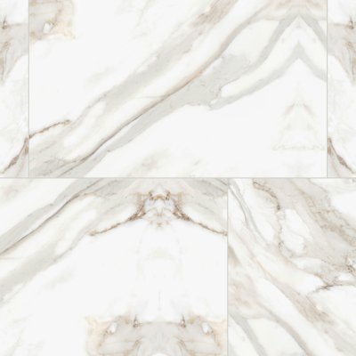 Qualis Ceramica Royal Stoneworks 48X48 Calacatta Royale Polished - Alternating 1/3