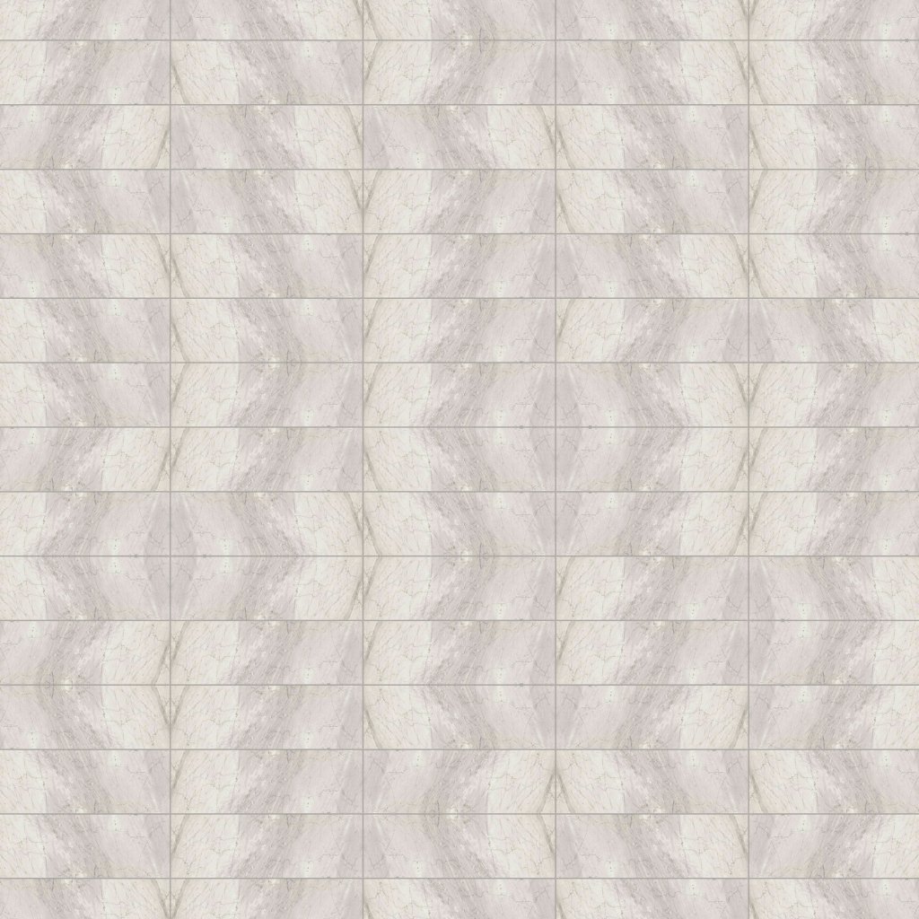 Marble Systems Grigio Bardiglio Honed Subway Marble Look Porcelain Tile 4x12 - Grigio Bardiglio