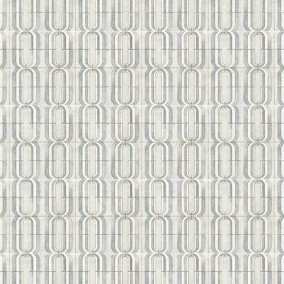 Marble Systems White, Gray, Snow White, Avalon, Allure Light Multi Finish Clovis Marble Mosaic 13 3/8x14 15/16 - Allure Light - 13 3/8" x 14 15/16" x 3/8"