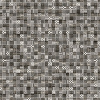 Qualis Ceramica Riviera Tileworks Chelsea Glass Classic Décor Grey Black Glossy Mosaic - 11.8"x 11.8"