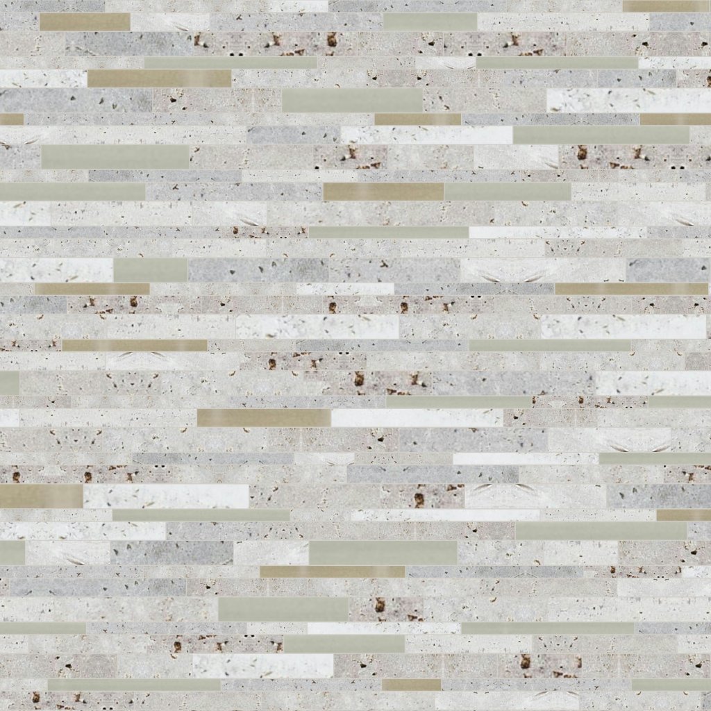 Qualis Ceramica Linear Creme Brulee Mosaic