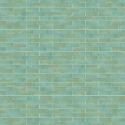 Qualis Ceramica Aruba 2x6 Moss Gloss - Alternating 1/2