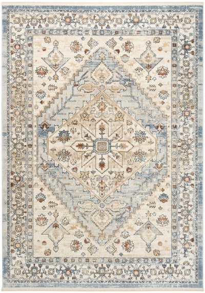 Nourison Home Nourison Pardis PRD02 4' x 6' Blue Taupe Vintage Indoor Rug - 5'3" x 7'
