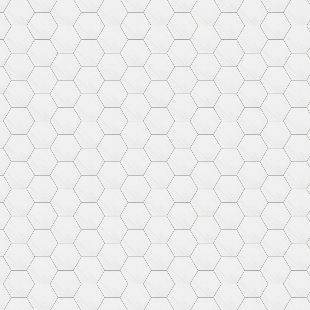 Marble Systems Snow White Honed Hexagon Waterjet Marble Tile 5 25/32x5 - Snow White