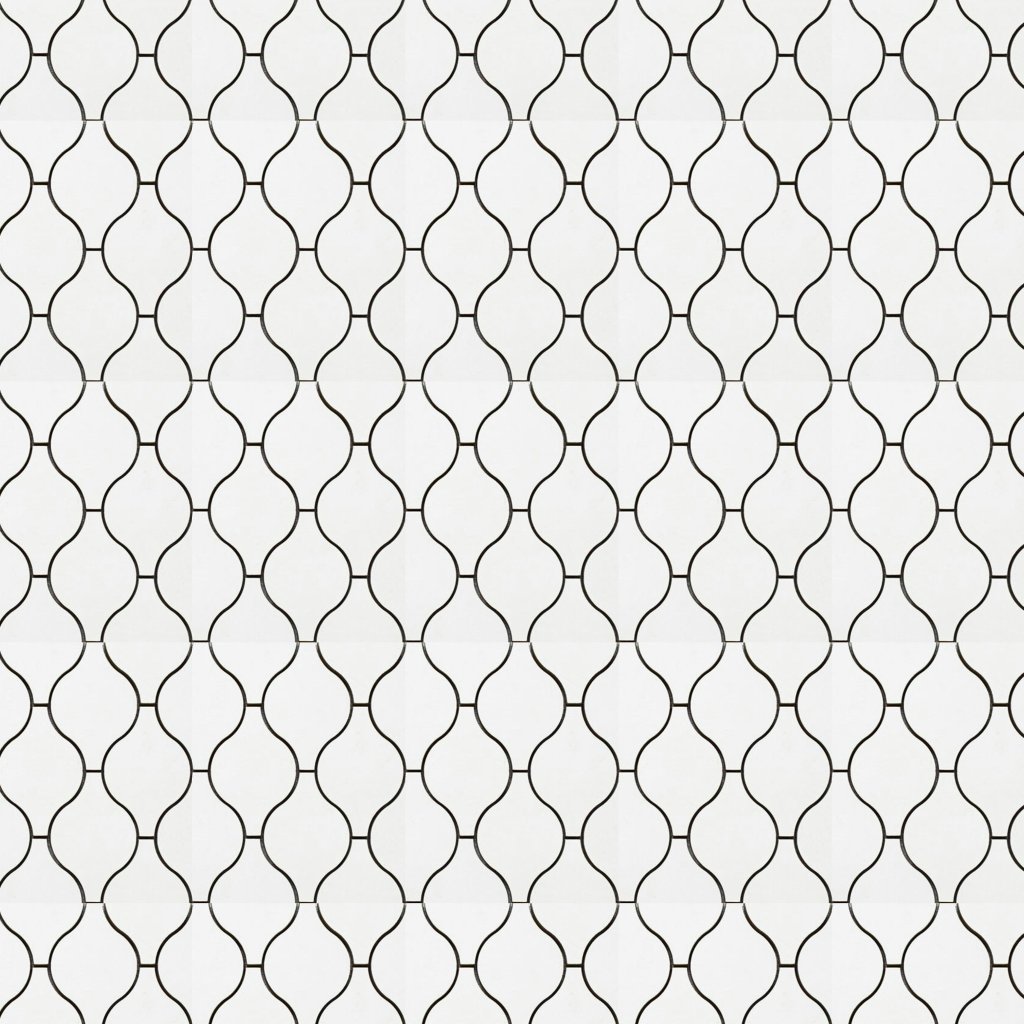 Marble Systems Alpine Polished Infinity Porcelain Mosaic 14 3/5x14 3/5 - Alpine