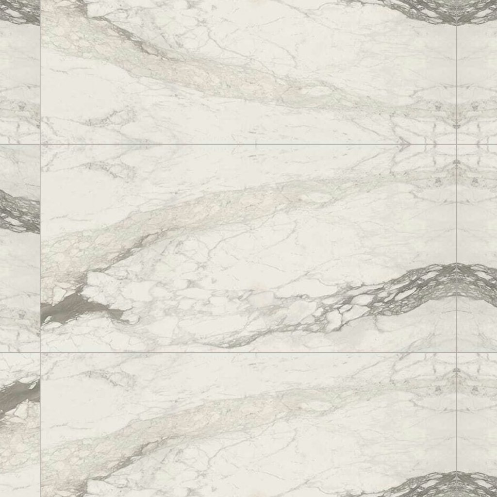 Marble Systems Calacatta Renoire Polished Marble Look Porcelain Tile 24x48 - Calacatta Renoire