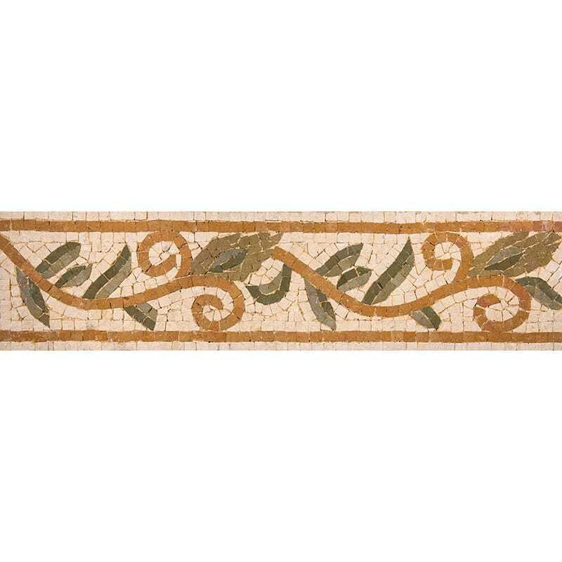 Marble Systems Plante Ou Fleur Honed Limestone Border Tiles 4x16 - Plante Ou Fleur