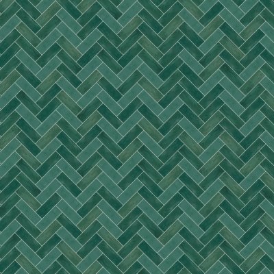 Qualis Ceramica Barcelona 2X6 Green - Herringbone