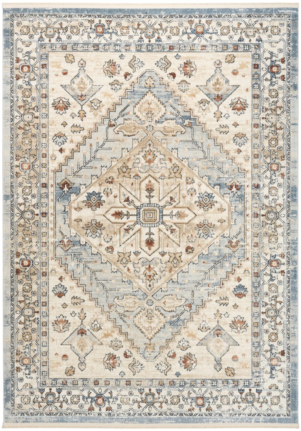 Nourison Home Nourison Pardis PRD02 4' x 6' Blue Taupe Vintage Indoor Rug