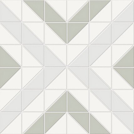 Qualis Ceramica Traditions Morning Blend Cubic Mosaic Matt - Canvas White