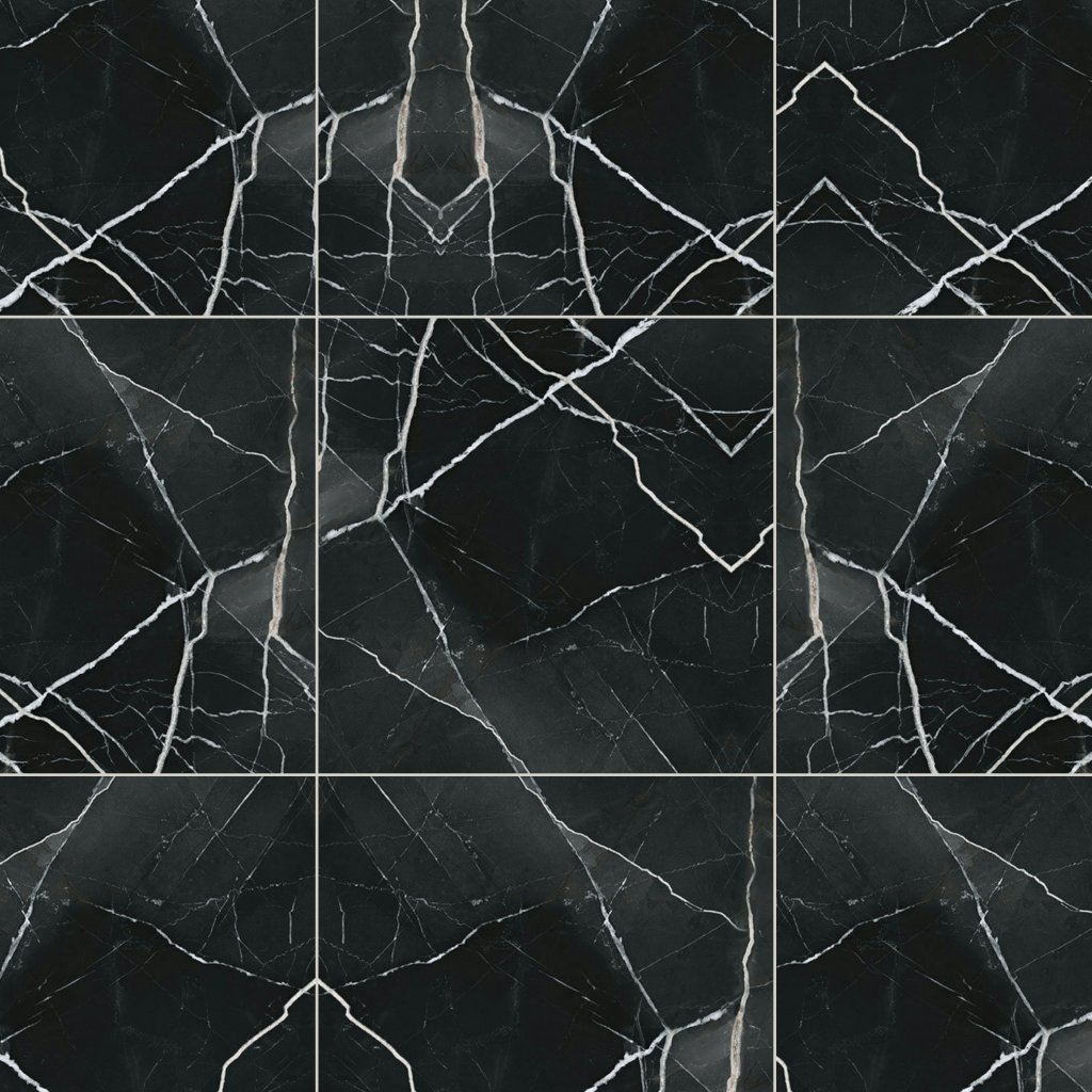 Qualis Ceramica Royal Stoneworks 24X24 Regal Black Vein Polished