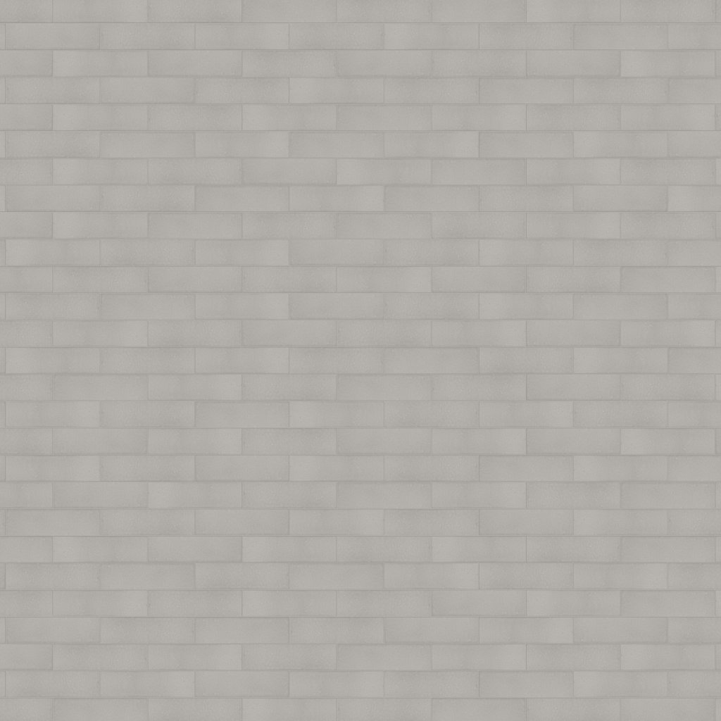Doric Gray Glossy Thin Brick Tile 2 1/8x7 1/2 - Doric Gray