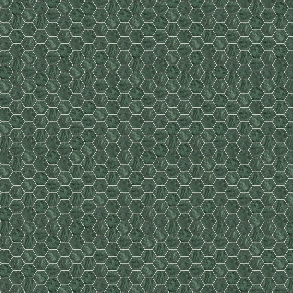 Qualis Ceramica Diosa Verde 2 Hexagon Mosaic