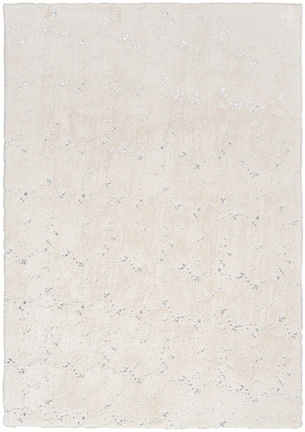 Nourison Home Nourison Cozy Shimmer CSH01 5'3" x 7'3" Ivory Silver Glam Indoor Rug