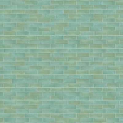 Qualis Ceramica Aruba 2x6 Moss Gloss - Alternating 1/3