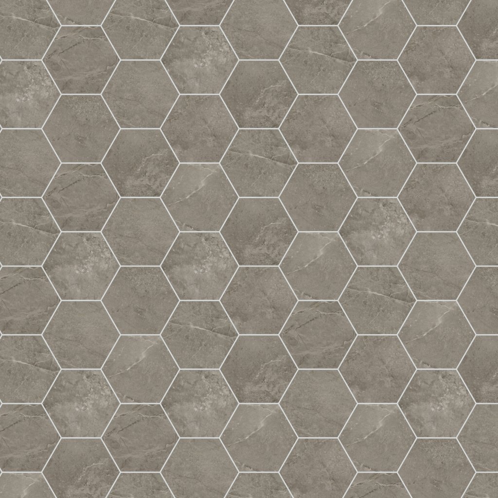 Daltile Scripter Rebel, Hexagon, 8, Stepwise, Matte - Rebel