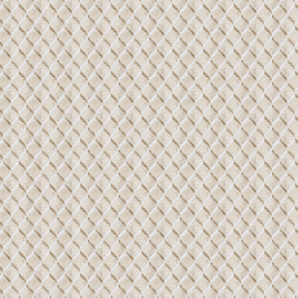 Marble Systems Diana Royal, Snow White Multi Finish Steps 3d Marble Mosaic 14 9/16x14 15/16 - Diana Royal, Snow White