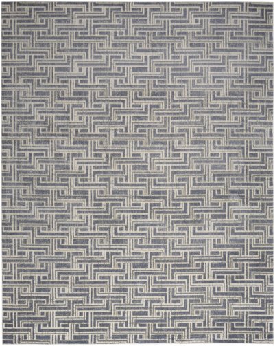Nourison Home Nourison Serenity Home SRH04 3'11" x 5'11" Blue Ivory Modern Indoor Rug - 7'10" x 9'10"
