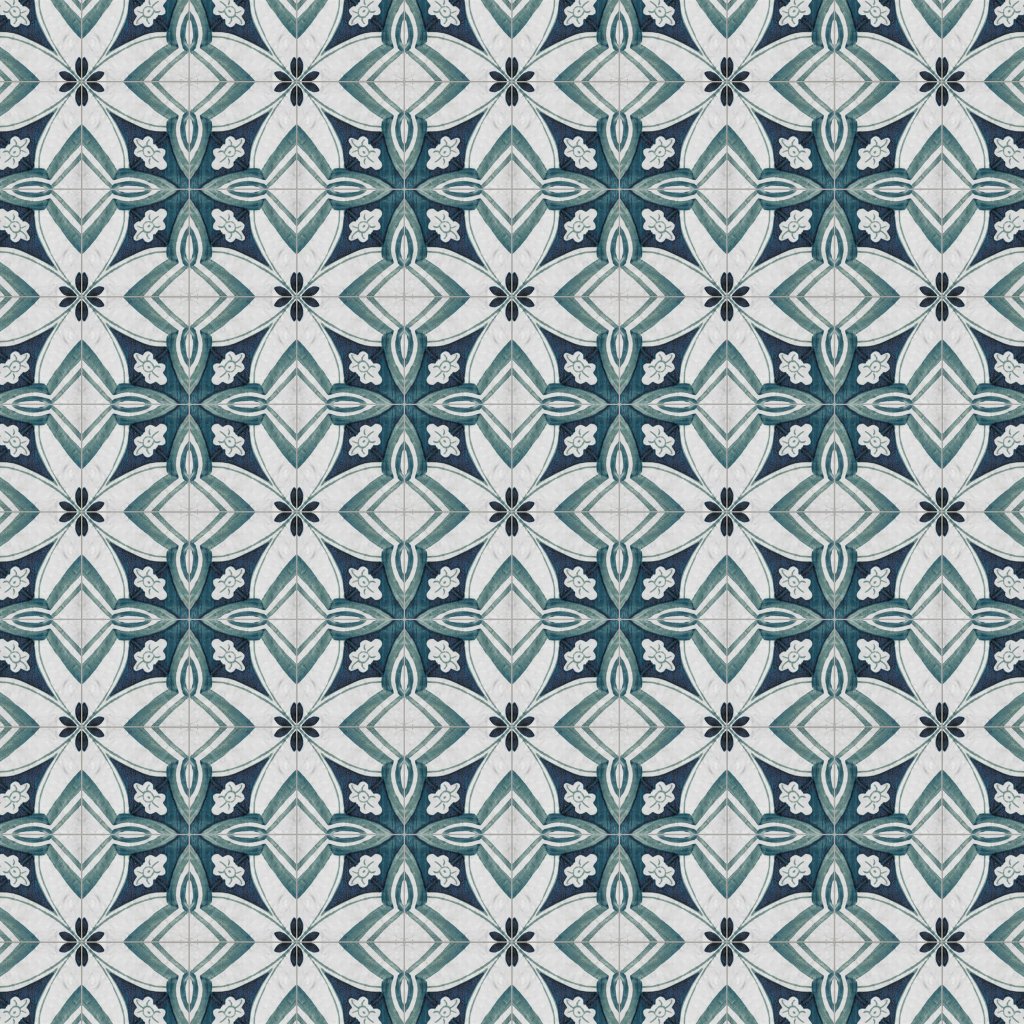 Marble Systems Antigua 3 Square 1/2 Glazed Terracotta Tile 6x6 - Antigua 3 Square 1/2