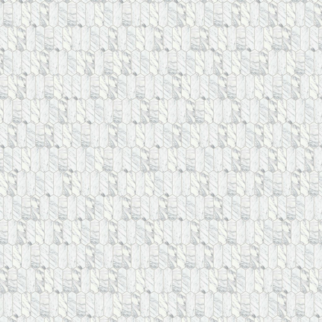 Qualis Ceramica Virtue Bianco 2x6 Picket Mosaic