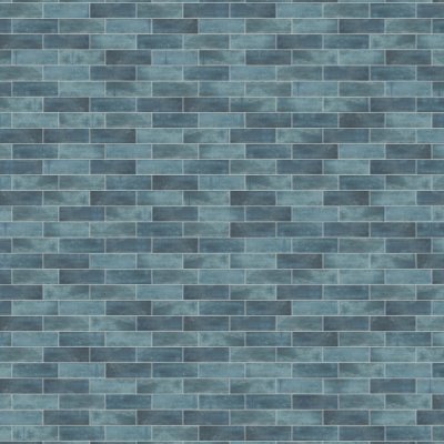 Qualis Ceramica Lisbon 2X6 Blue - Alternating 1/3