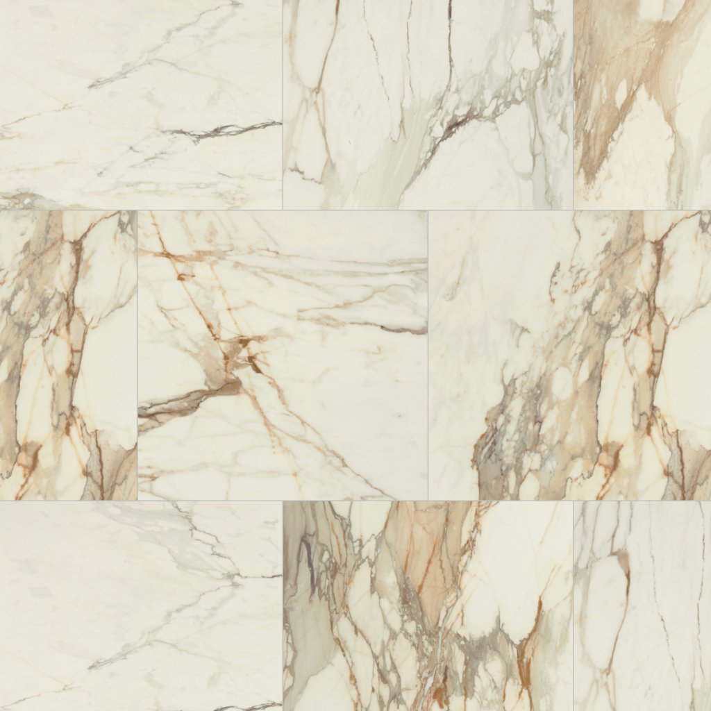 Daltile Panoramic Duet Calacatta Topaz, Square, 24X24, Polished - Calacatta Topaz