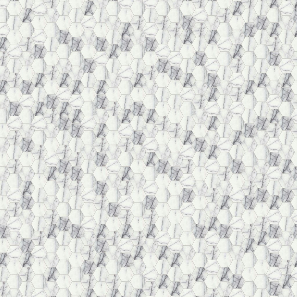 Qualis Ceramica Lilac Volta 2 Hexagon Mosaic