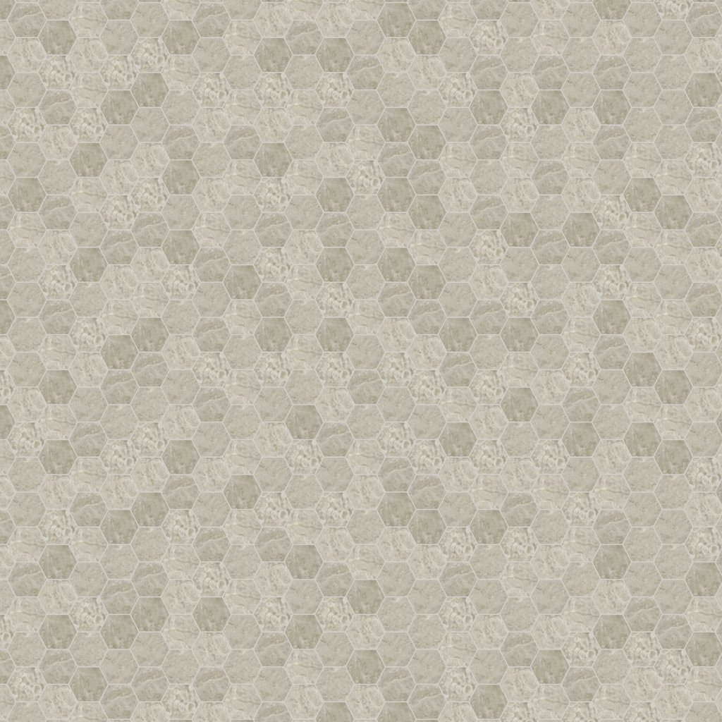 Qualis Ceramica Ritz Gray 2 Hexagon Mosaic