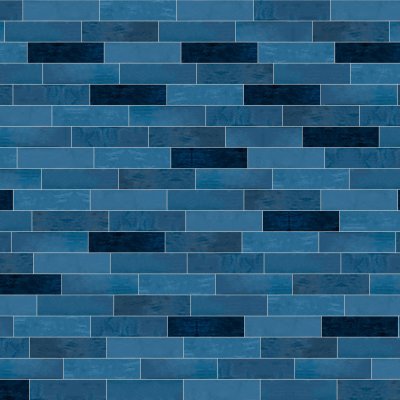 Qualis Ceramica Morocco 3x11 Blue Gloss - Random Length
