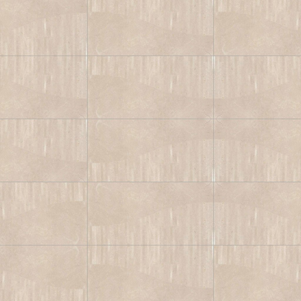 Marble Systems Marfil Supreme Polished Midtown Porcelain Backed Patterned Marble Tile 12x24 - Marfil Supreme