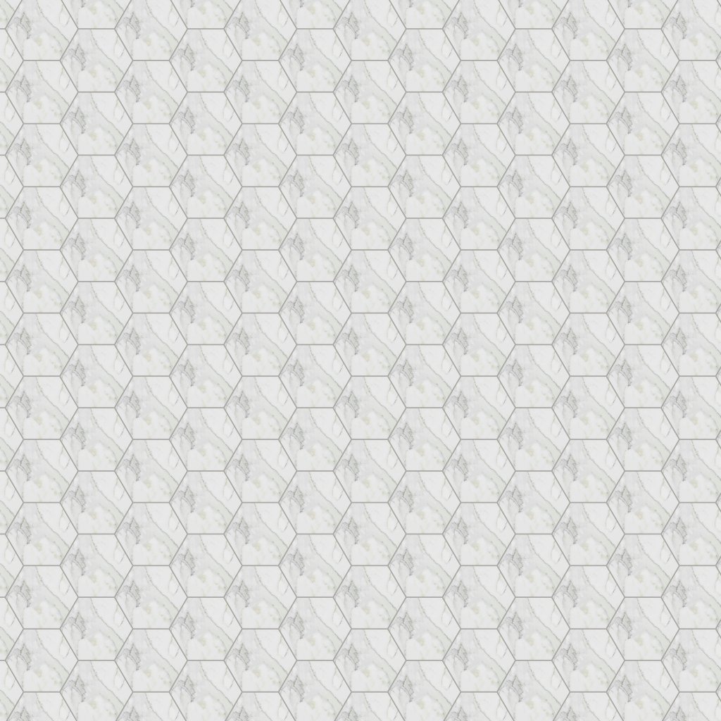 Marble Systems Calacatta Gold Extra Polished Hexagon Waterjet Marble Tile 5 25/32x5 - Calacatta Gold Extra
